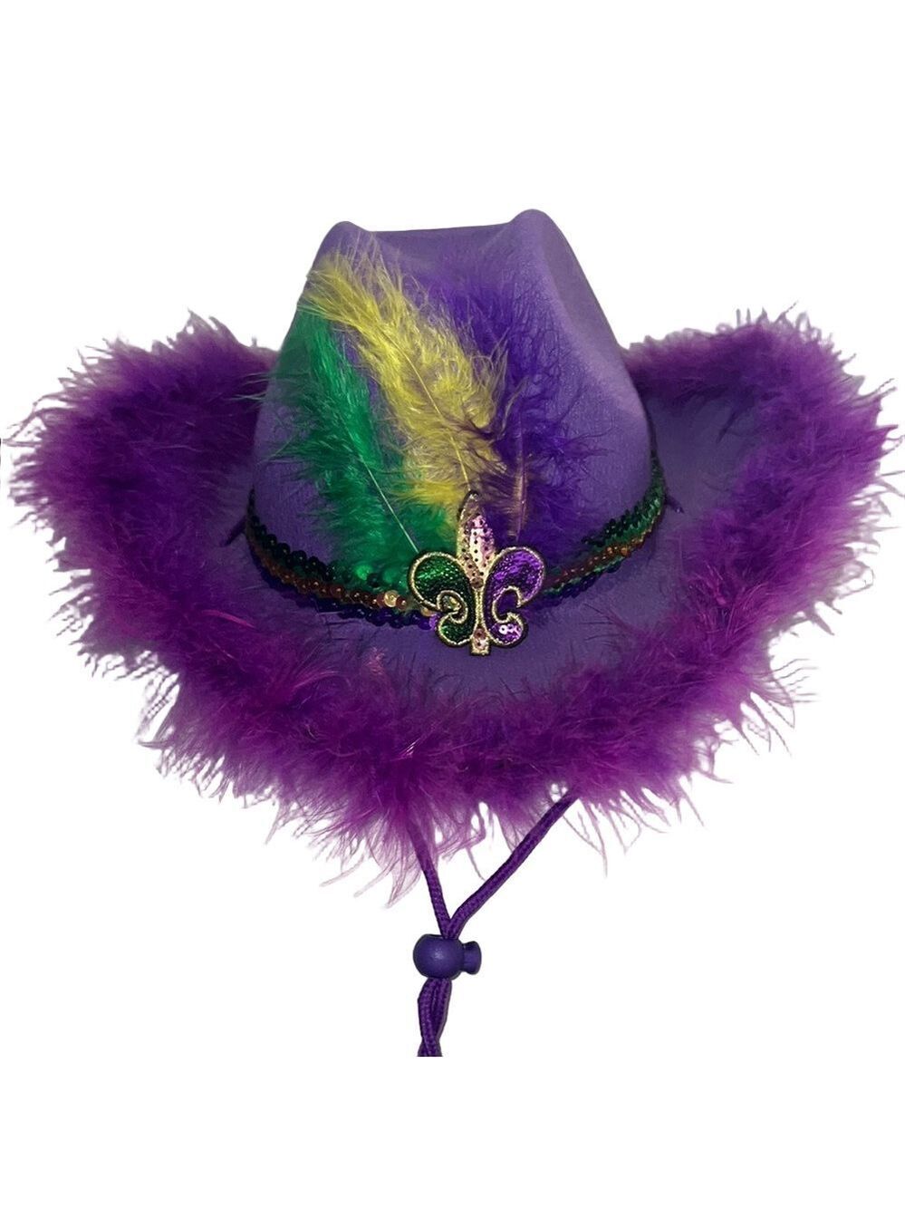 Party Purple Feathered Women's Hat